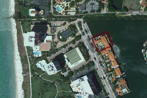 Aerial view of the whole property