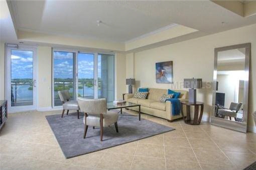 Large living room with dining area