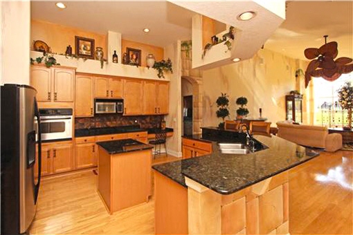 Fully equipped open style kitchen