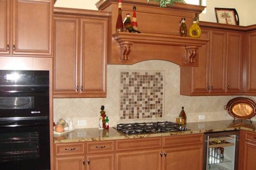 Charming fully equipped kitchen with glass front refrigerator in Fort Myers